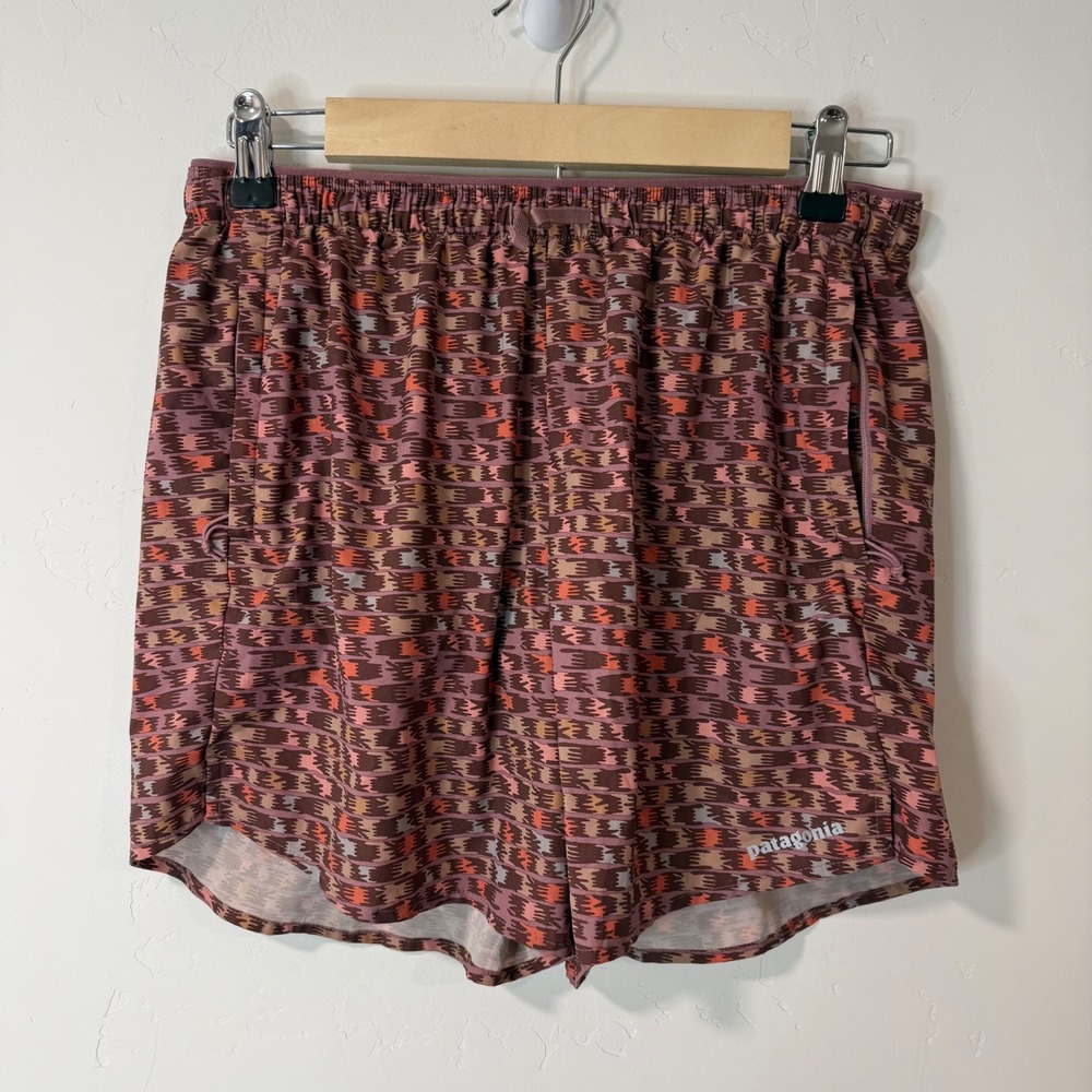 Patagonia Womens Multi Trails Running Shorts Small Pink Brown Excellent 57631